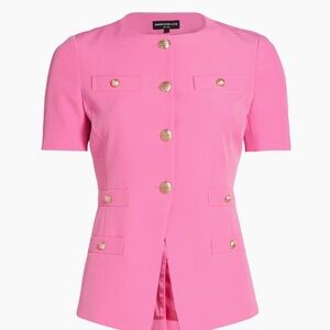 Generation Love Reyes Tailored Crepe Pink Short Sleeve Jacket